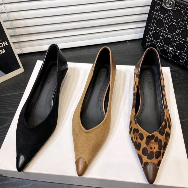Leopard Print Heels - Gespleten dunne hak enkelpuntige teen luipaardprint