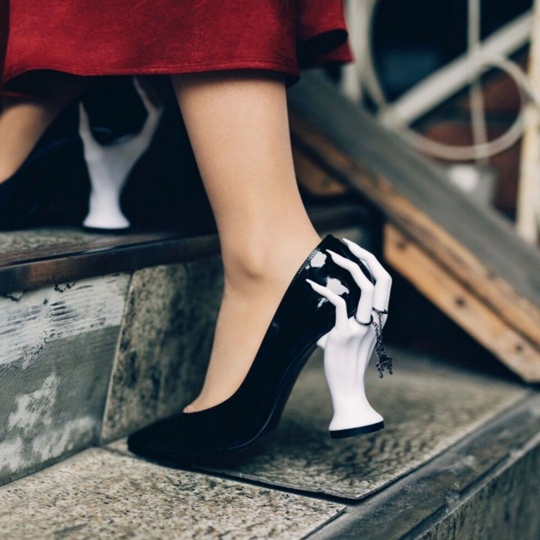 Women'S Shoes Hands Free - Punkstijl puntige neus Halloween ondiepe damespompen
