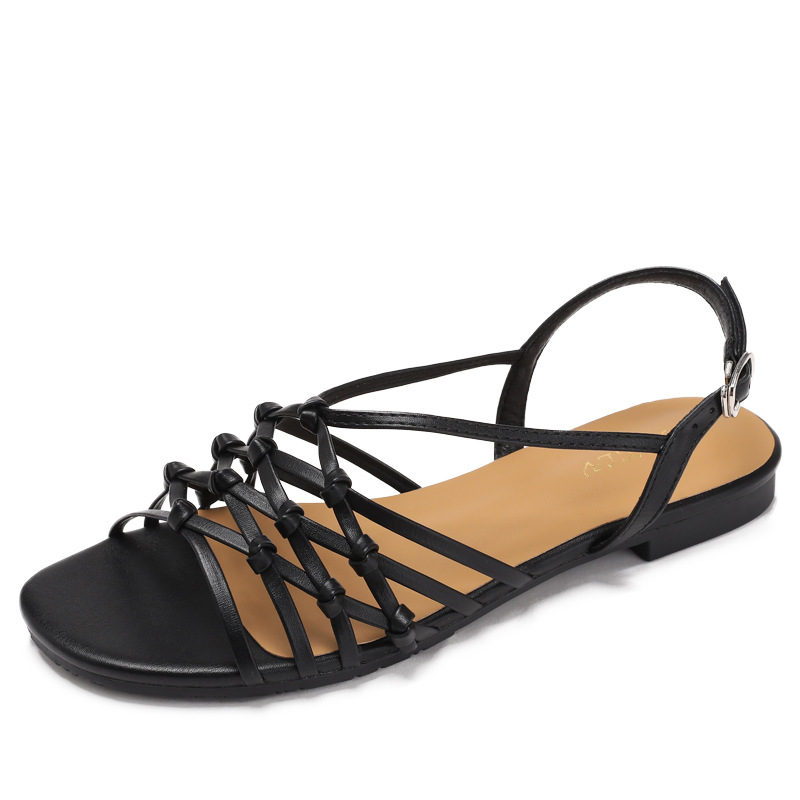 Women'S Shoes Hands Free - zomer handgeweven Romeinse sandalen met smalle