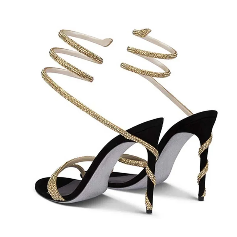 Platform Mule Heel - Eilyken Mode Kristal Stiletto Hoge Hakken