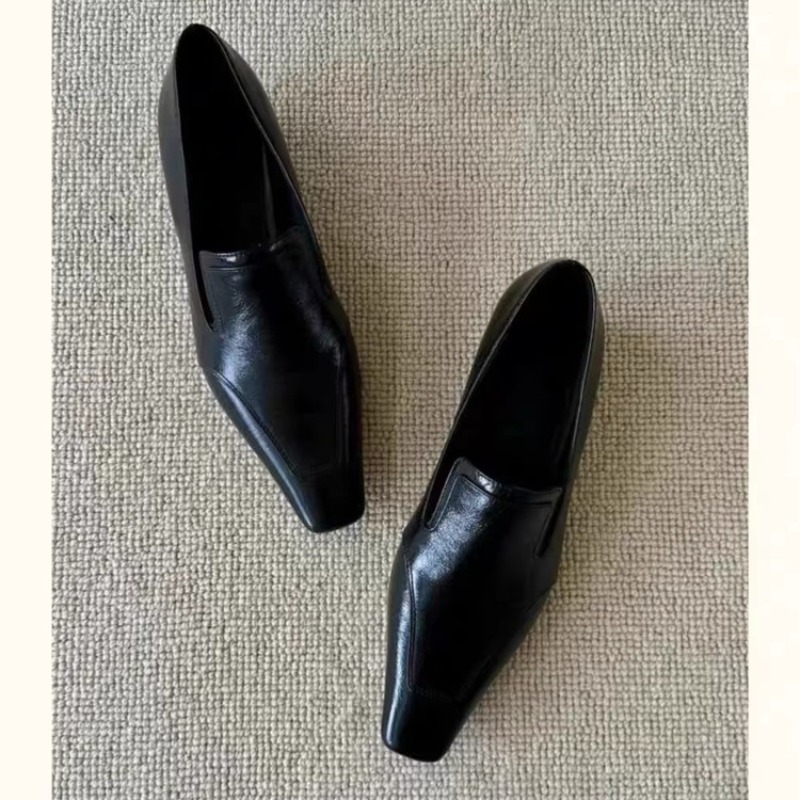 Shoes Women Pumps - Retro vierkante teen diepe mond instappers