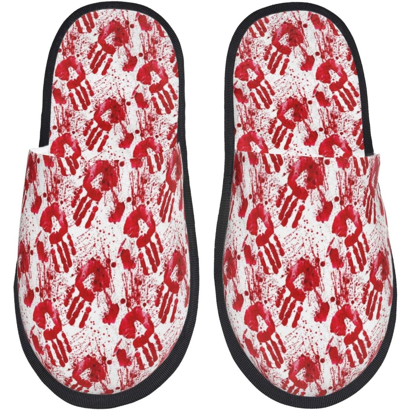 Women'S Shoes Hands Free - Bloody Hand Print Vrouwen Slippers Thuis