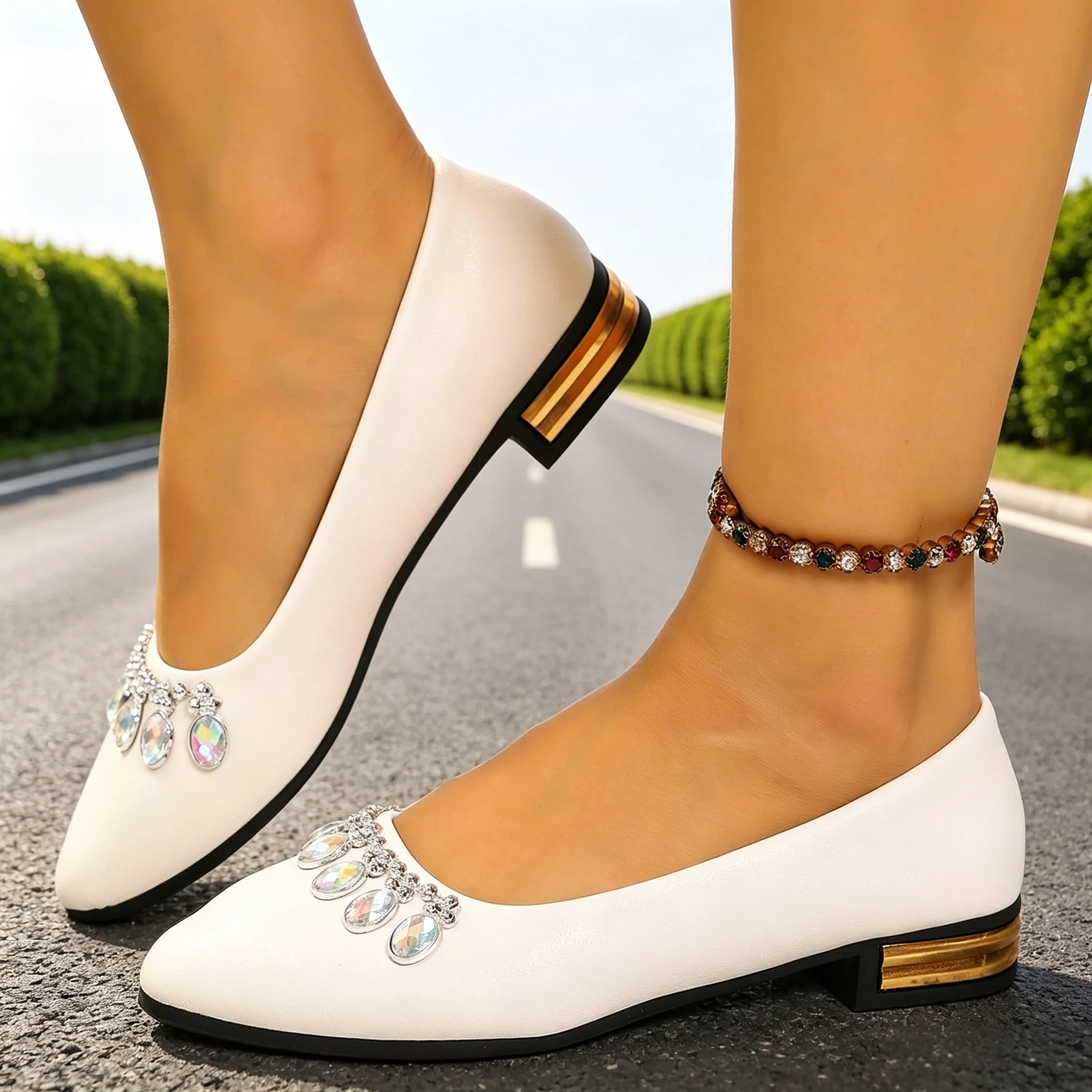 Pointed Toe Flat - Dames Flats Pointed Toe Balletschoenen Plus