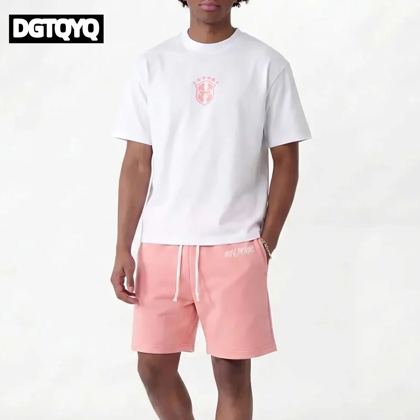 Women Shoes Zipper - Zomerse nieuwe roze geborduurde casual shorts