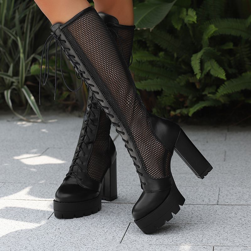 High Knee Heel Boots - ORCHA LISA Sexy dames kniehoge laarzen