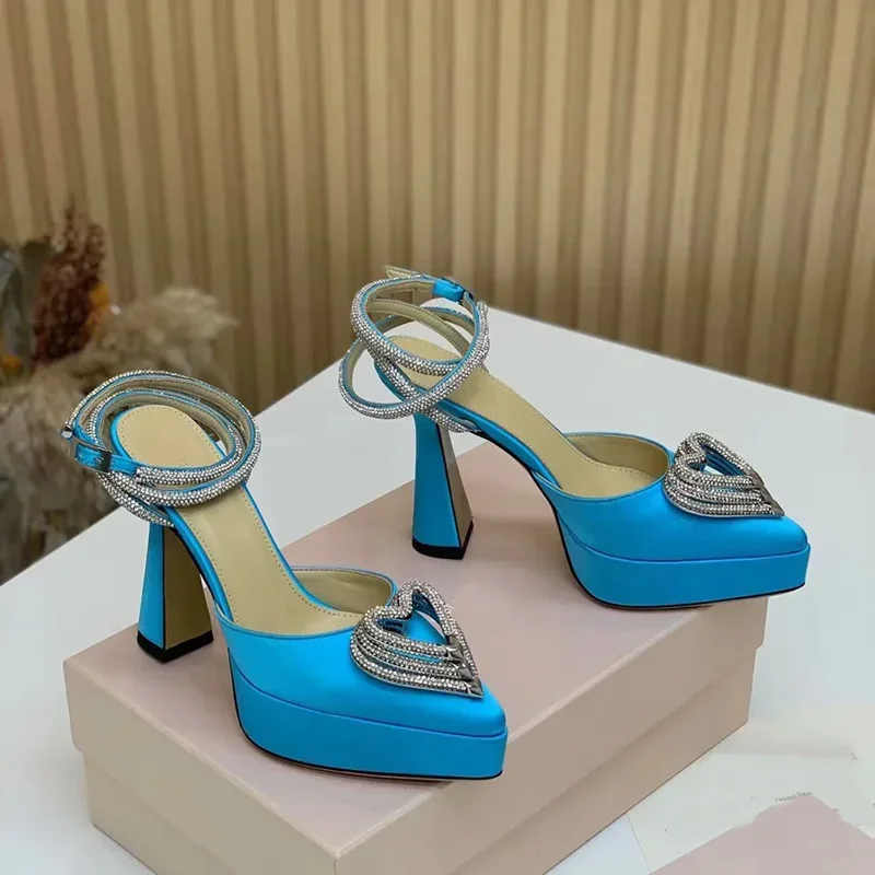 Pointed Toe Flat - Platform Kristal Liefde Decoratie Sandalen Sexy