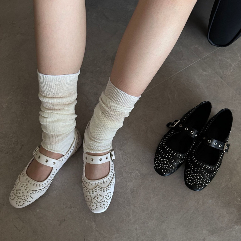 Retro Klinknagel Gesp Ontwerp  - Women'S Shoes Round Toe recensie en prijs