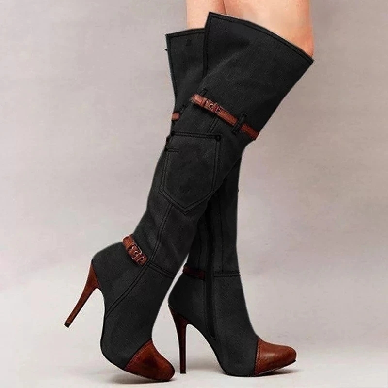 Botas Over De Knie Vrouwen Laa - High Knee Heel Boots recensie en prijs
