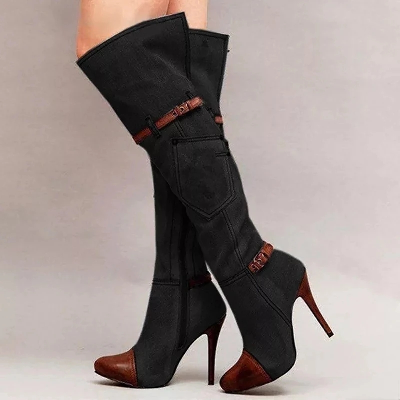 Botas Over De Knie Vrouwen Laa - High Knee Heel Boots recensie en prijs