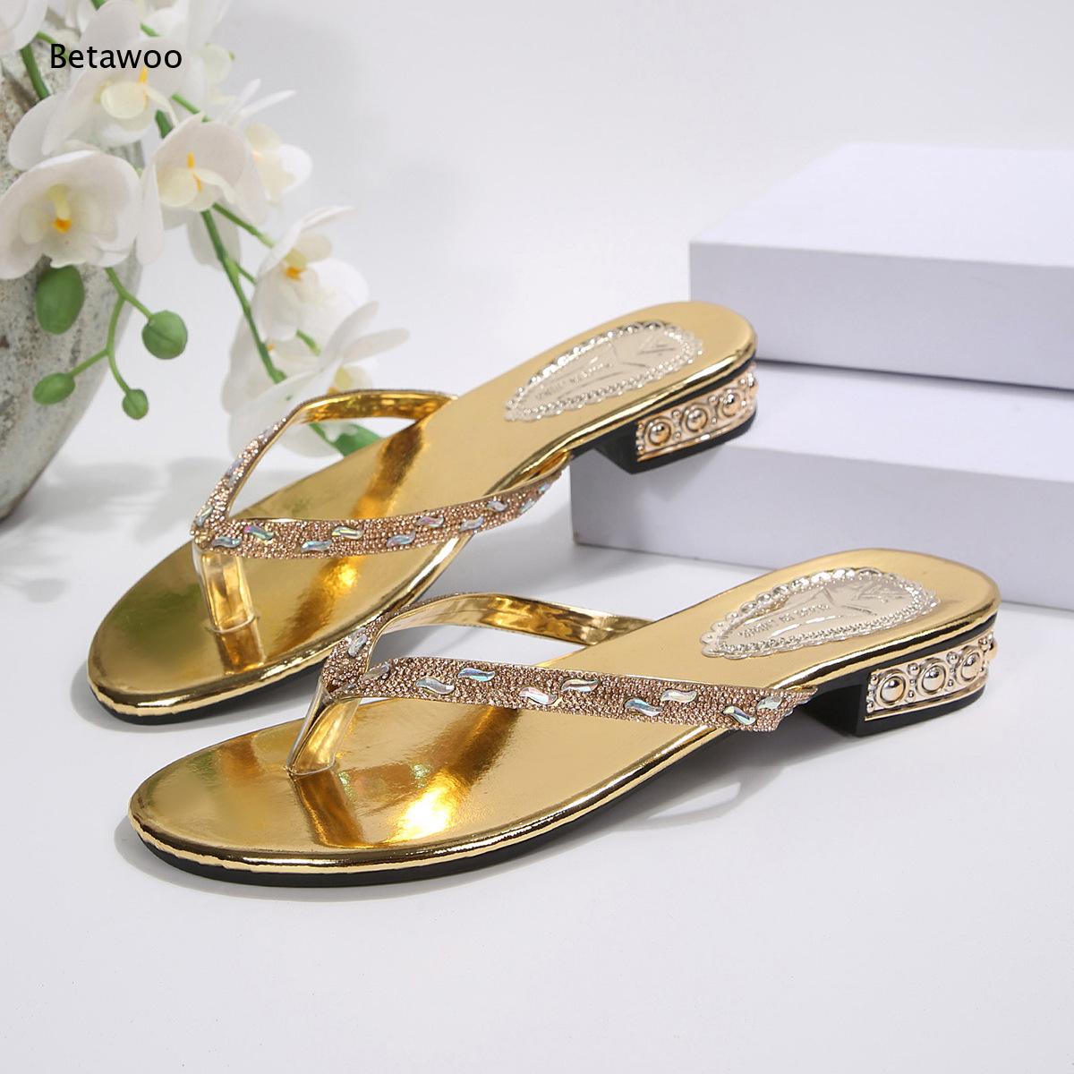 Thong sandalen met strass stee - Gold Chain Sandal recensie en prijs