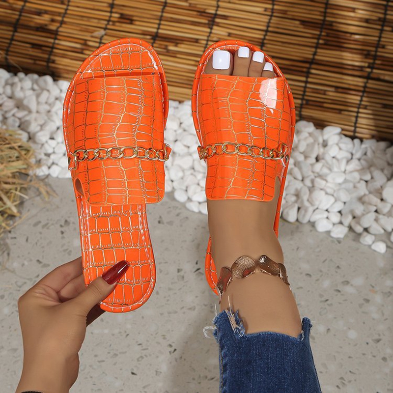 Glitter gouden damesslippers m - Gold Chain Sandal recensie en prijs