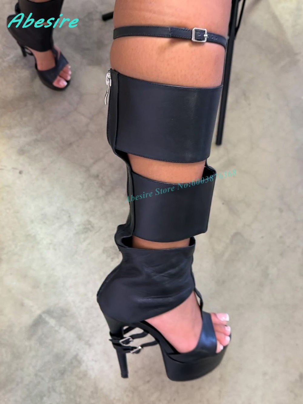 Rode Kunstleer Uitsparing Glad - High Knee Heel Boots recensie en prijs