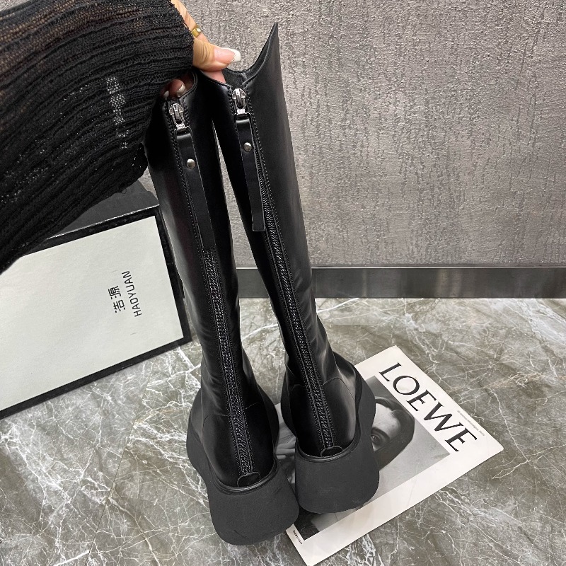 Nieuwe eenvoudige effen kleur  - High Knee Heel Boots recensie en prijs