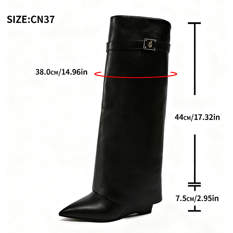 Zwart Pu Lederen Knie Hoge Laa - High Knee Heel Boots recensie en prijs