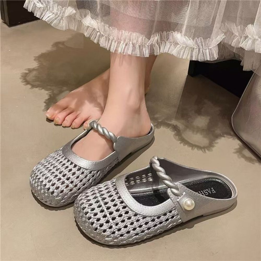 Ademende Baotou-halve pantoffe - Women'S Shoes Hands Free recensie en prijs