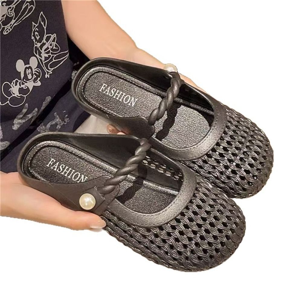 Ademende Baotou-halve pantoffe - Women'S Shoes Hands Free recensie en prijs