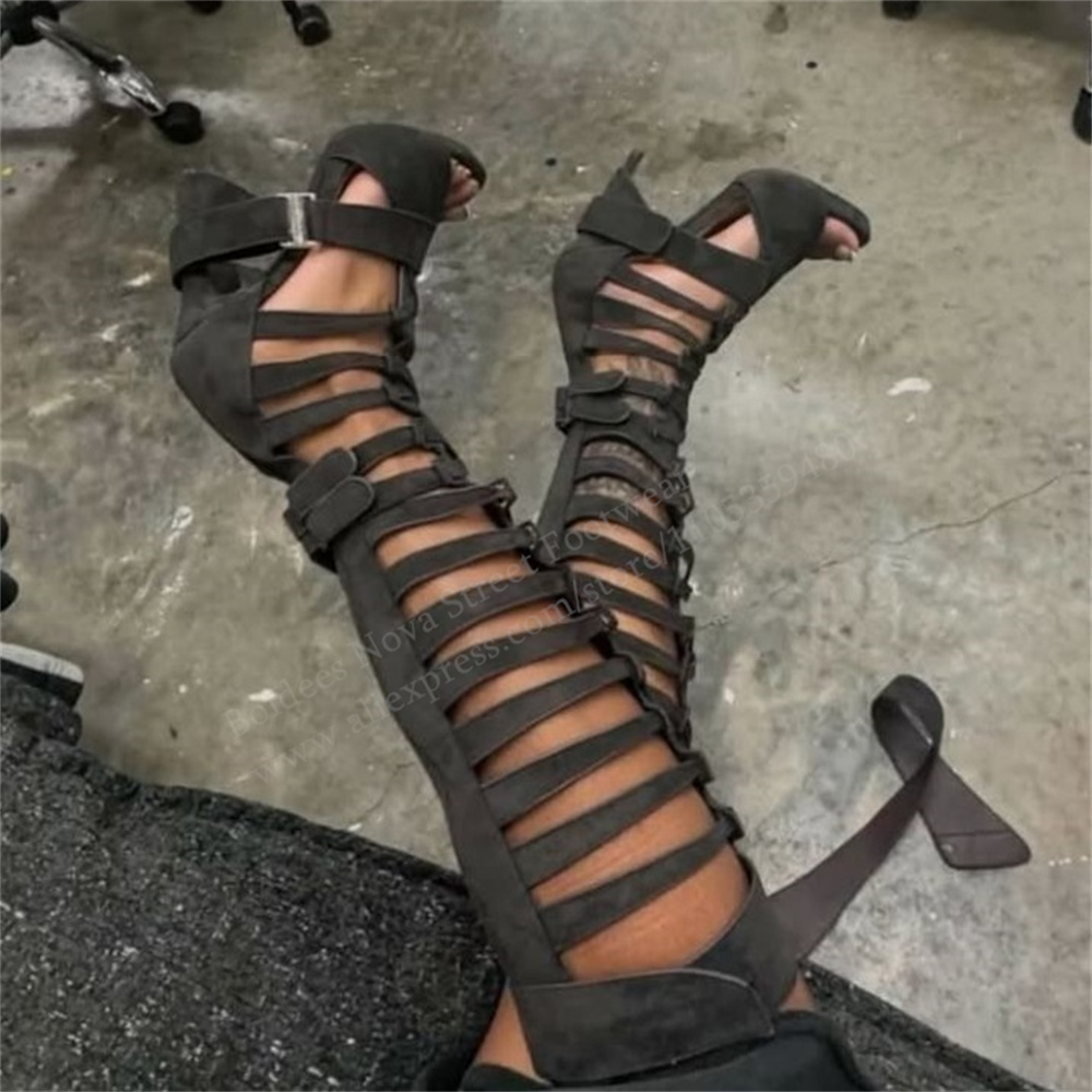 Gladiator Hollow Belt Buckle K - High Knee Heel Boots recensie en prijs