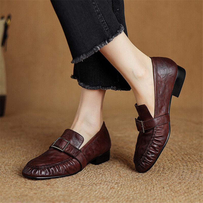 Nieuwe Herfst Echt Leer Vrouwe - Women'S Shoes Round Toe recensie en prijs