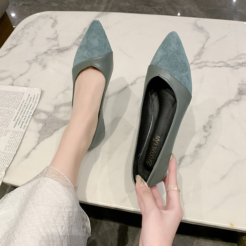 Platte zwarte leren schoenen v - Pointed Toe Flat recensie en prijs