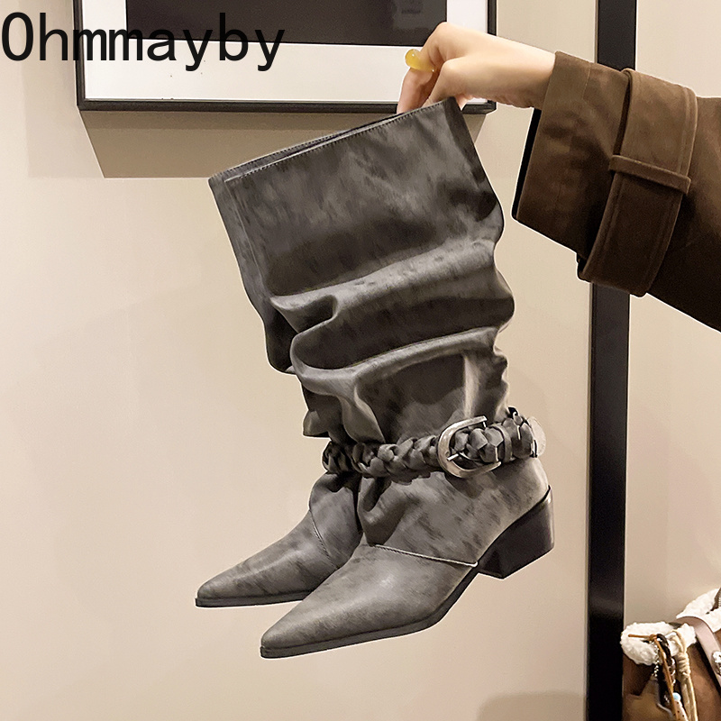 Vintage Slouch Dames Westerse  - High Knee Heel Boots recensie en prijs