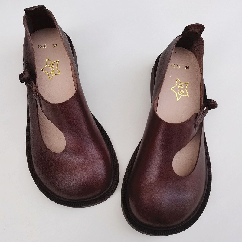 Careaymade-Echt Leer Grote Sch - Women'S Shoes Round Toe recensie en prijs