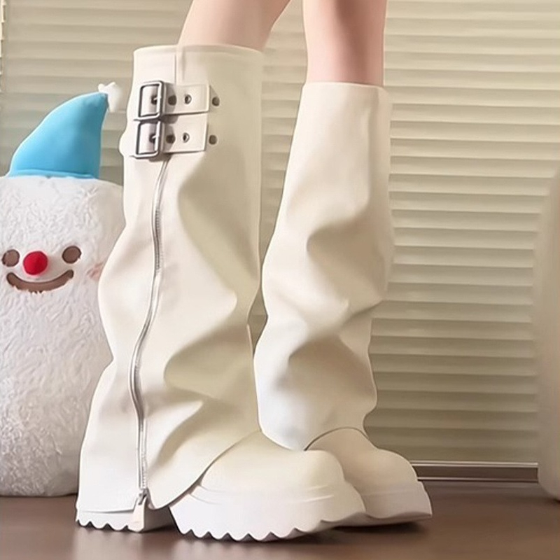 Punk Stijl Splicing Dikke Bode - High Knee Heel Boots recensie en prijs