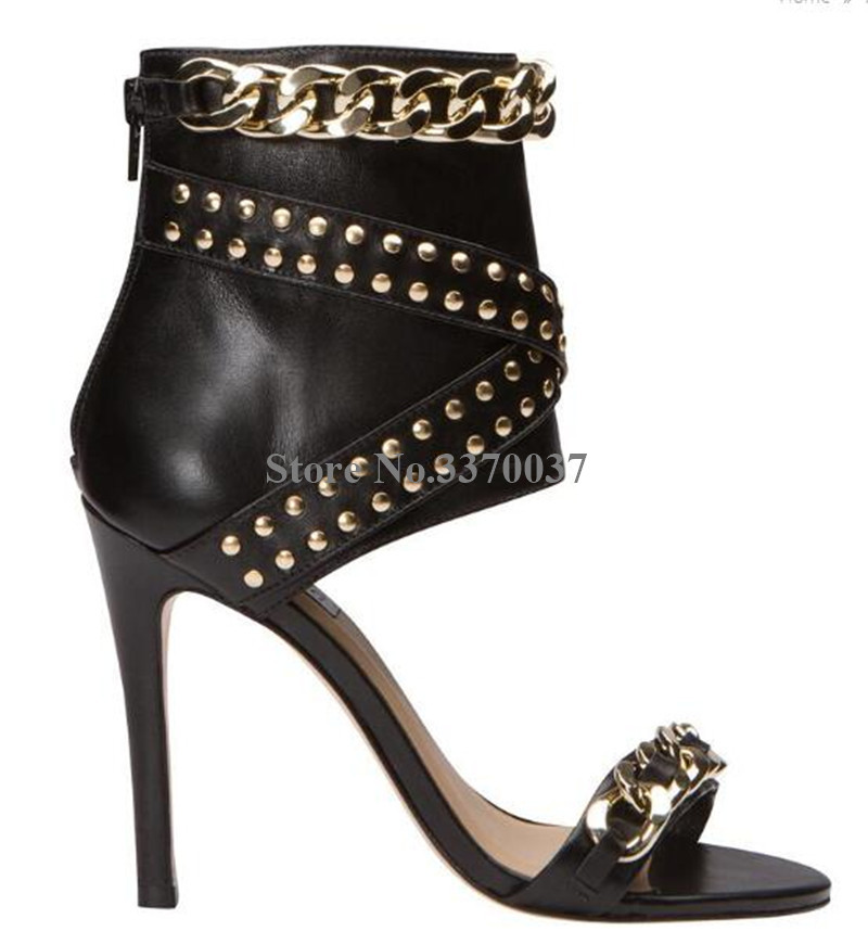 Westerse mode dames open teen  - Gold Chain Sandal recensie en prijs
