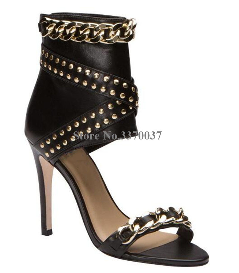 Westerse mode dames open teen  - Gold Chain Sandal recensie en prijs
