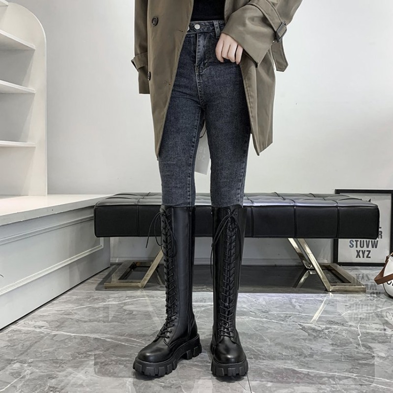 Dames kniehoge laarzen met vet - High Knee Heel Boots recensie en prijs