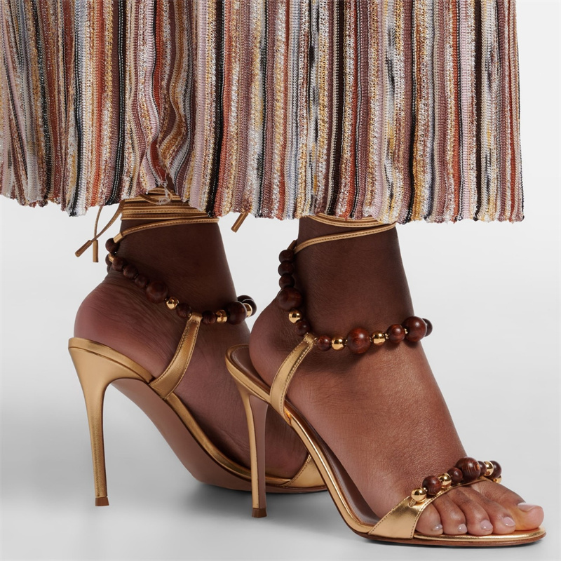 Retro luxe bruine leren sandal - Platform Mule Heel recensie en prijs
