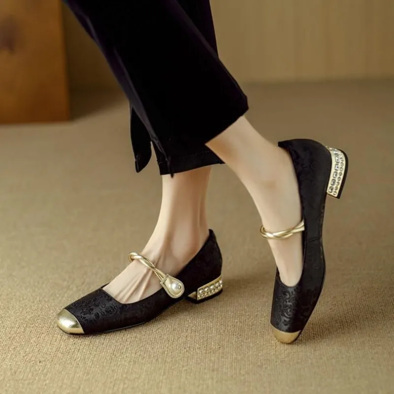 Blokhak Vrouw Pompen Vierkante - Women Shoes Japanese Brand recensie en prijs